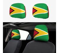 WZYCWBCar Headrest 2 Piece Set, Car Seat Pillow Cover, Suitable for Most Car Headrests, Sedan, Truck, Van Flag of Guyana Pattern