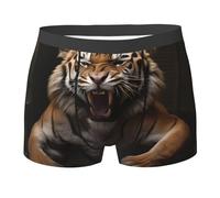 WZYCWBLeaping Tiger Men's Boxer Briefs - Comfortable and breathable boxer briefs, Black, L