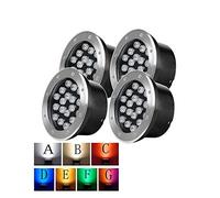 WZYDYDY LED Underground Light Landscape Garden Embedded IP68 Waterproof,7 Colors,6 Kinds Of Power,4 Packs(F,15W)