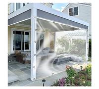 WZYJLyds Clear Tarpaulin Outdoor Curtain with Eyelets, Pergola Side Panel Waterproof for Garden, Gazebo
