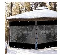 WZYJLyds Curtain Outdoor Side Panels Waterproof Keep Warm Clear Tarp for Gazebos, Pergola, Porch, With Rustproof Grommets, Customizable (Color : LxH, Size : 420x230cm(13.8 * 7.5ft))