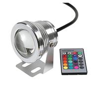 WZYJLyds LED pond light underwater lights 10W pond fountain lights IP68 waterproof Surface-mounted Underwater spotlight (Color : RGB+remote control, Size : A-12V)