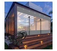 WZYJLyds Outdoor Curtain with Zipper Waterproof Transparent Tarpaulin Garden Gazebo 0.5mm PVC Tarpaulin Side Panels, for Pergola, Terrace (Color : LxH, Size : 270x220cm(8.9 * 7.2ft))