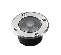 WZYJLyds Outdoor LED Ultra-Thin Buried Spotlights, IP67 Waterproof Low-Embedded Floodlights for Garden, Courtyard, Landscape Lighting (Color : Warm White, Size : 3W 80 * 35mm)