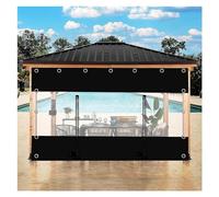 WZYJLyds Pergola Transparent Tarpaulin Side Panels, Outdoor Clear Waterproof Tarp Curtain, with Zip, Rain Curtain, PVC Plastic Tarp Cover Sheet, with Grommets, Customisable