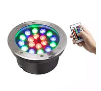 WZYJLyds Recessed Outdoor Landscape Lights RGB Color Change Underground Light LED IP67 Waterproof Buried Lights for Garden, Outdoor, Landscape Decoration(24W,AC24V)