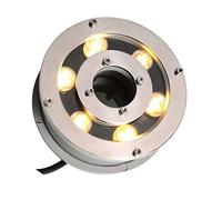 WZYJLyds Submersible LED Pool Lights, Waterproof Underwater Light, LED Ring Fountain Underwater Light, 6W IP68 Waterproof Submersible Light Fountain Lamp, 7 Colors (Color : Cold White, Size : 12V)