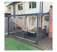 WZYJLyds Tarpaulin waterproof heavy duty for gazebo, Ultra Glass Clear tarp cover, Pergola Side Panel Transparent Curtain, with eyelets