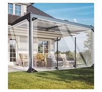 WZYJLyds Transparent Waterproof Curtain Pergola Side Panels Door Curtain PVC 0.5mm Heavy Duty Tarpaulin, for Gazebo, Outdoor, Garden