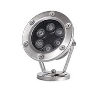WZYJLyds Underwater Led Lights IP68 Waterproof Low Voltage Submersible Light Stainless Steel Material Adjustable Angle Pond Lights for Underwater, Fountain, Pond (Color : Warm White, Size : 6W(24V))