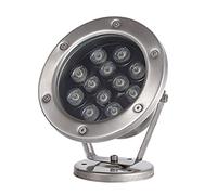 WZYJLyds Underwater Led Lights IP68 Waterproof Low Voltage Submersible Light Stainless Steel Material Adjustable Angle Pond Lights for Underwater, Fountain, Pond (Color : Warm White, Size : 12W(12V))