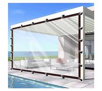 WZYJLyds Waterproof Side Panels with Grommets 0.12mm Garden Gazebos Curtain PVC Plastic Partition Screen, Customizable