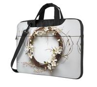 WZYWHJ 13 inch Beautiful willow branches and wreaths Printing Laptop Bag - with Soft Interior, Multiple Pockets - Ideal for Men, Travel and Business