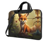 WZYWHJ 13 inch Clever little fox Printing Laptop Bag - with Soft Interior, Multiple Pockets - Ideal for Men, Travel and Business