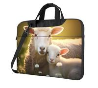 WZYWHJ 13 inch cute sheep with mother Prints Laptop Bag - with Soft Interior, Multiple Pockets - Ideal for Men, Travel and Business