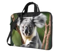 WZYWHJ 13 inch Green leaf koala Prints Laptop Bag - with Soft Interior, Multiple Pockets - Ideal for Men, Travel and Business