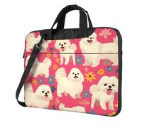 WZYWHJ 13 inch lovely maltese dog Prints Laptop Bag - with Soft Interior, Multiple Pockets - Ideal for Men, Travel and Business
