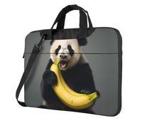 WZYWHJ 13 inch Panda eating banana Printed Laptop Bag - with Soft Interior, Multiple Pockets - Ideal for Men, Travel and Business