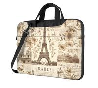 WZYWHJ 13 inch paris vintage postcard Prints Laptop Bag - with Soft Interior, Multiple Pockets - Ideal for Men, Travel and Business