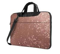 WZYWHJ 13 inch Rose Gold Faux Glitter Prints Laptop Bag - with Soft Interior, Multiple Pockets - Ideal for Men, Travel and Business