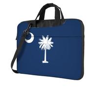 WZYWHJ 13 inch South Carolina Flag Prints Laptop Bag - with Soft Interior, Multiple Pockets - Ideal for Men, Travel and Business