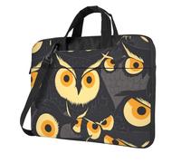 WZYWHJ 13 inch yellow eyed owl Prints Laptop Bag - with Soft Interior, Multiple Pockets - Ideal for Men, Travel and Business