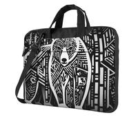 WZYWHJ 14 inch Asian Black Bear Sketch Printed Laptop Bag - with Soft Interior, Multiple Pockets - Ideal for Men, Travel and Business