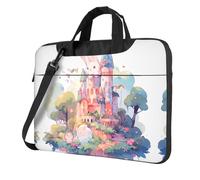 WZYWHJ 14 inch Bunny on the castle Printing Laptop Bag - with Soft Interior, Multiple Pockets - Ideal for Men, Travel and Business