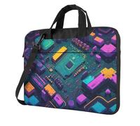 WZYWHJ 14 inch Circuit Board Python Prints Laptop Bag - with Soft Interior, Multiple Pockets - Ideal for Men, Travel and Business