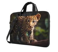 WZYWHJ 14 inch Cute Baby Jaguar Prints Laptop Bag - with Soft Interior, Multiple Pockets - Ideal for Men, Travel and Business