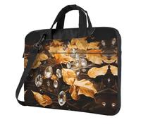 WZYWHJ 14 inch Diamonds on gold leaf Printing Laptop Bag - with Soft Interior, Multiple Pockets - Ideal for Men, Travel and Business