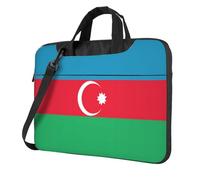 WZYWHJ 14 inch Flag of Azerbaijan Prints Laptop Bag - with Soft Interior, Multiple Pockets - Ideal for Men, Travel and Business