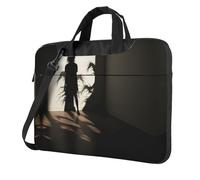 WZYWHJ 14 inch Horrible Shadow Printing Laptop Bag - with Soft Interior, Multiple Pockets - Ideal for Men, Travel and Business