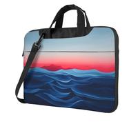WZYWHJ 14 inch Maritime Boundary Prints Laptop Bag - with Soft Interior, Multiple Pockets - Ideal for Men, Travel and Business