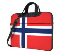 WZYWHJ 14 inch Norwegian flag Prints Laptop Bag - with Soft Interior, Multiple Pockets - Ideal for Men, Travel and Business