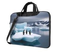 WZYWHJ 14 inch Penguins On The Iceberg Prints Laptop Bag - with Soft Interior, Multiple Pockets - Ideal for Men, Travel and Business