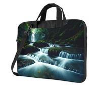 WZYWHJ 14 inch River In The Forest Printing Laptop Bag - with Soft Interior, Multiple Pockets - Ideal for Men, Travel and Business