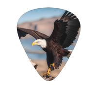 Wzywhj 3d Bald Eagle Pattern Guitar Pick Easy Grip Uke Picks For Your Bass, Ukulele, Acoustic And Electric Guitar，12 Piece