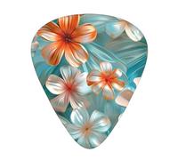 Wzywhj 3d Floral Pattern Picture Guitar Pick Easy Grip Uke Picks Comfortable Feel, Ukulele, Acoustic And Electric Guitarï¼ŒGuitar Plectrums 12'S
