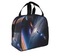 WZYWHJ A fascinating universe Prints lunch bag Portable insulated Portable lunch bags lunch bags Rugged Easy to fold