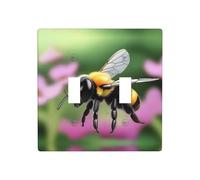 WZYWHJ A Little Bee Picture Decorative Wall Plate 4.5x4.5 Inches Durable and Stylish for Residential and Commercial Areas