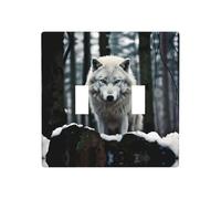 WZYWHJ A Lone Wolf Picture Decorative Wall Plate 4.5x4.5 Inches Durable and Stylish for Residential and Commercial Areas