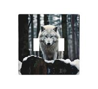 WZYWHJ A Lone Wolf Printed Decorative Wall Plate 4.5x4.5 Inches Durable and Stylish for Residential and Commercial Areas