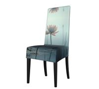 WZYWHJ A Lotus Flower Pattern Detachable Chair Cover Quick Installation and Easy Maintenance Suitable for Square Chair Backs