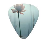 Wzywhj A Lotus Flower Picture Guitar Pick Easy Grip Uke Picks Comfortable Feel, Ukulele, Acoustic And Electric Guitarï¼ŒGuitar Plectrums 12'S