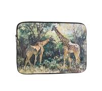WZYWHJ A Pair of Giraffes Prints Shockproof Portable Laptop Sleeve Case 10 inch for Men and Women Business Travel, School, Office Daily Use
