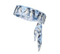 WZYWHJ A Pair of Little Penguins Pattern Headbands,Sports Head Tie,Headband for Men and Women,Hair Band for Running Workout Football