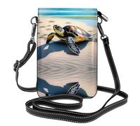 WZYWHJ A turtle Pattern Leather Crossbody Flap Phone Bag - Versatile Gift for Women Walking, Camping, Shopping, and Travel