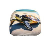 WZYWHJ A Turtle Picture Seat Head Pillowcase Car Truck General Motors Parts Protective Cover one Pack