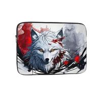 WZYWHJ A Wolf's Head Dripping Blood Pattern Shockproof Portable Laptop Sleeve Case 12 inch for Men and Women Business Travel, School, Office Daily Use